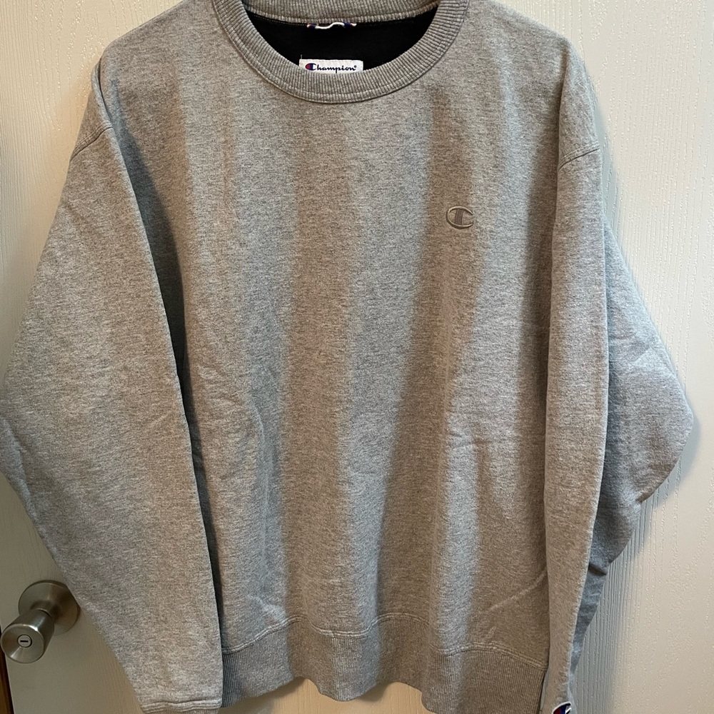 Champion Men's Crewneck Gray Sweatshirt SZ Large